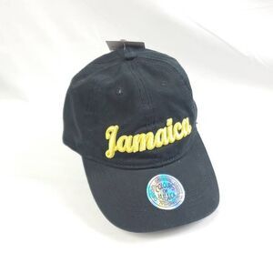 Jamaica Hat Colours of Jamaica Black & Yellow Adjustable Dad Cap NWT